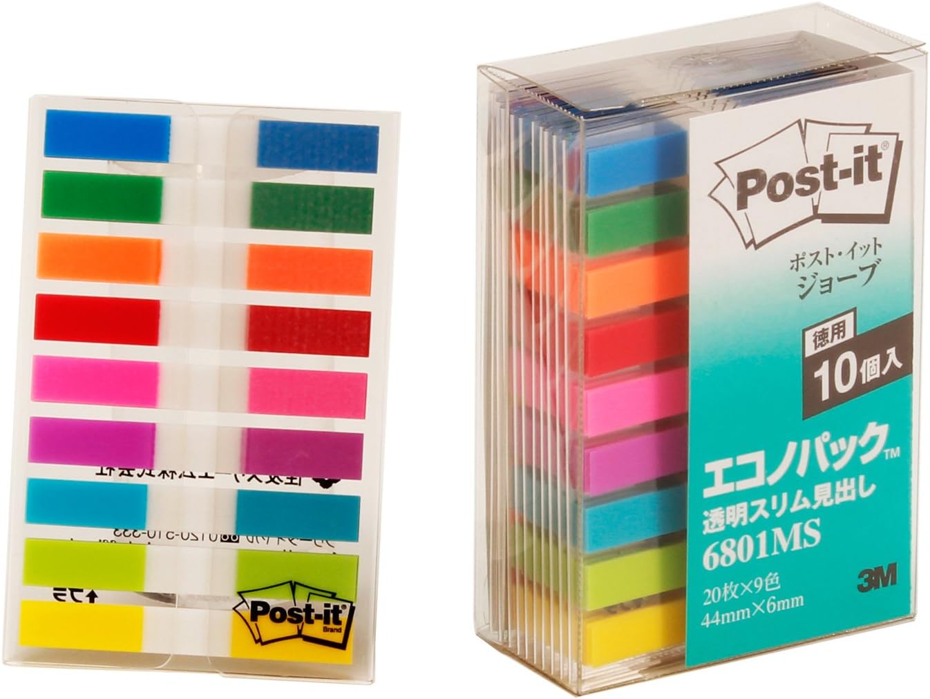 スリーエムジャパン Post-it 6801MS 澄み切ったか細い総目録 混色10冊 4519001634917（20書き割り）