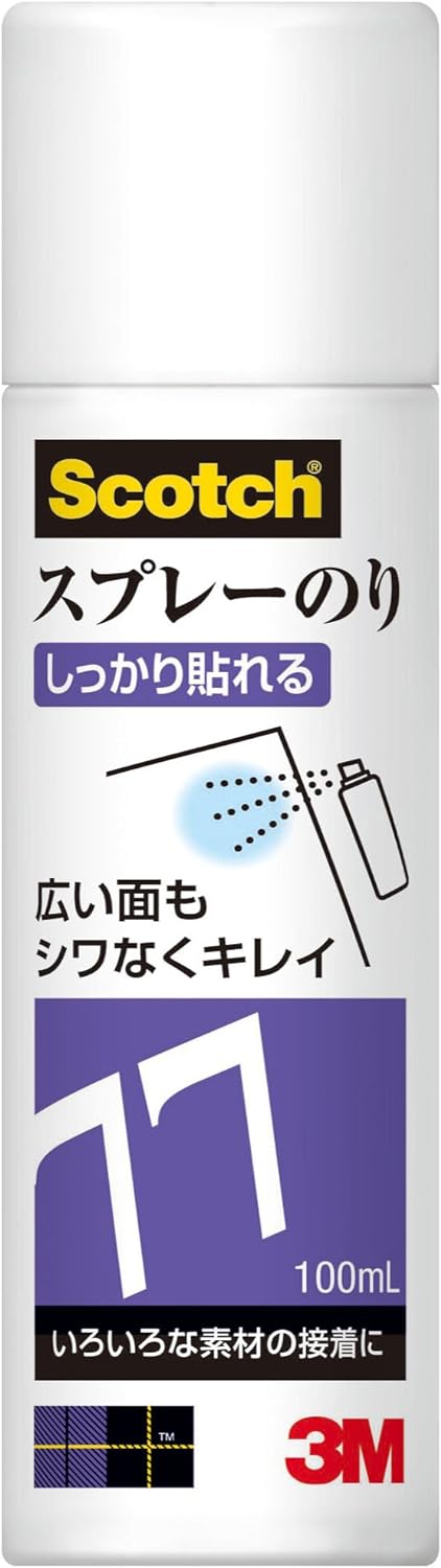 S/N77MINI 3Ｍ スコッチ スプレーのり77 ミニ缶 100ｍｌ Ｓ／Ｎ 77 ＭＩＮＩ 100ＭＬ（30セット）