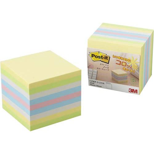 郵便受け イット 万覚え帳 50x50粍 5色 450枚 CPRP-Y-22SE