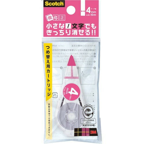 3Ｍ スコッチ 修正テープ微修正詰替用 4ｍｍＸ10ｍ ピンク ＳＣＰＲ4ＮＮ（360セット）｜オフィスジャパン