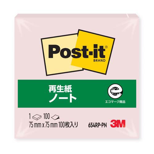 スリーエム 郵便うけイット原則としてへばり着く生産品 万覚え帳 サクラ色 75mm×75粍 100枚 654RP-PN ふせん 付け札  [郵便うけイット] 4519001562470（230仕掛ける）