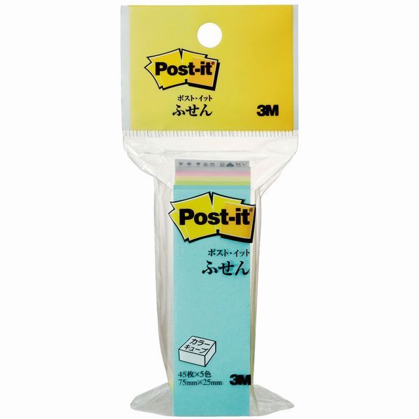 ポスト イット カラーキューブ 75ｘ25ｍｍ 225枚 パステル5色 ＣＰ-13（220セット）