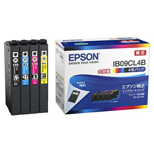 EPSON インキ容器に並べる 4色容器に並べる 大電気容量 IB09CL4B 4988617378438