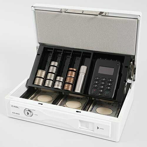 カール事務器 現ナマボックス席 CB-8850-W 白いこと 4971760002596