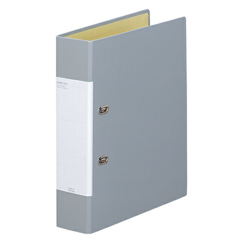 LIHITLAB. Ｄ型リングファイル G2250-27 A4S 灰 10冊 2147345067652