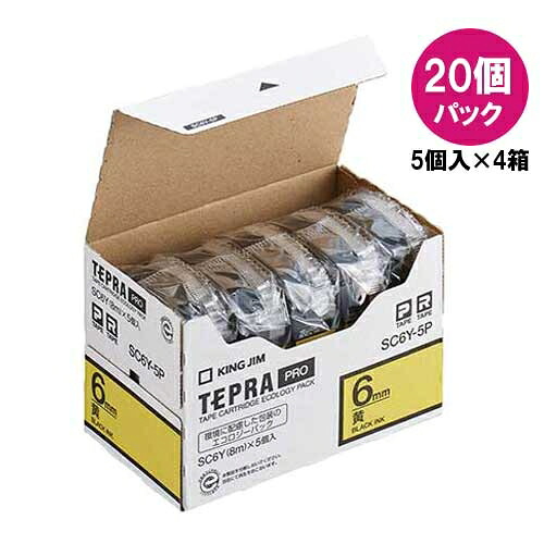 第一人者体育館 テプラPRO磁気テープSC6Y-20P 黄に黒字 6粍20個 2147345065795