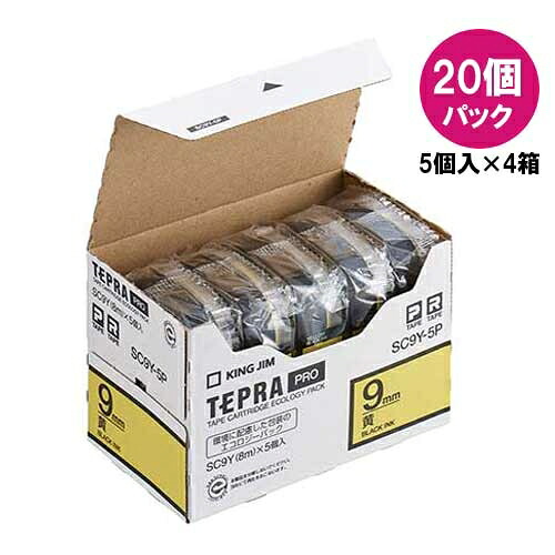 第一人者体育館 テプラPRO磁気テープSC9Y-20P 黄に黒字 9粍20個 2147345065801