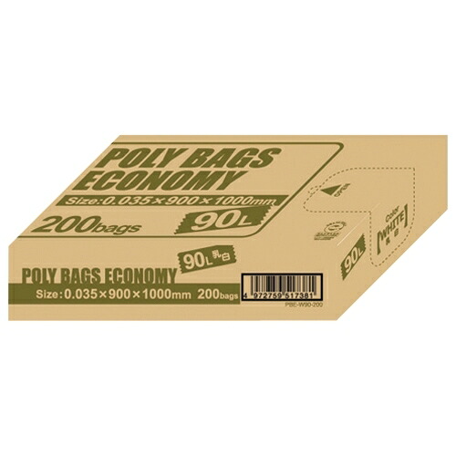 オルディ ポリ袋エコBOX90Ｌ乳白半澄み切ったPBE-W90-200 4972759517381
