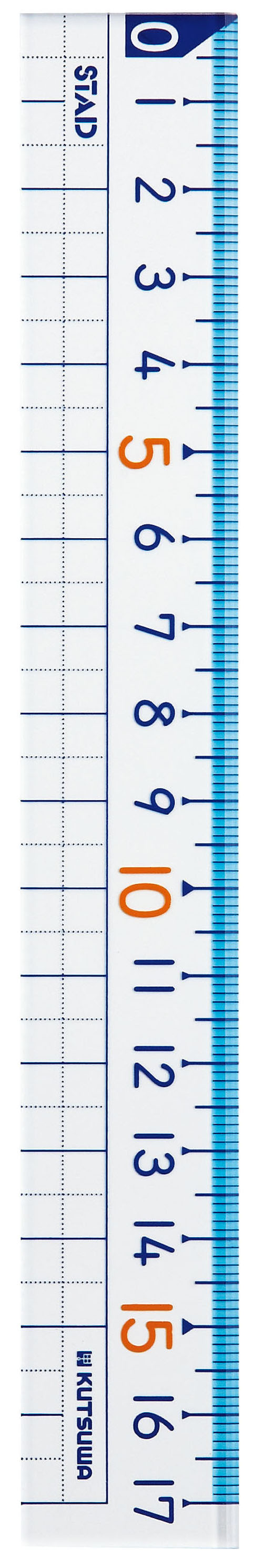 算数定規 17cm クツワ 4901478065354