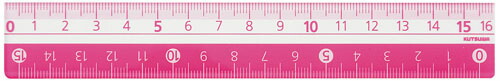 クツワ カラー定規(16cm)ピンク KB027PK クツワ 4901478071522（400セット）