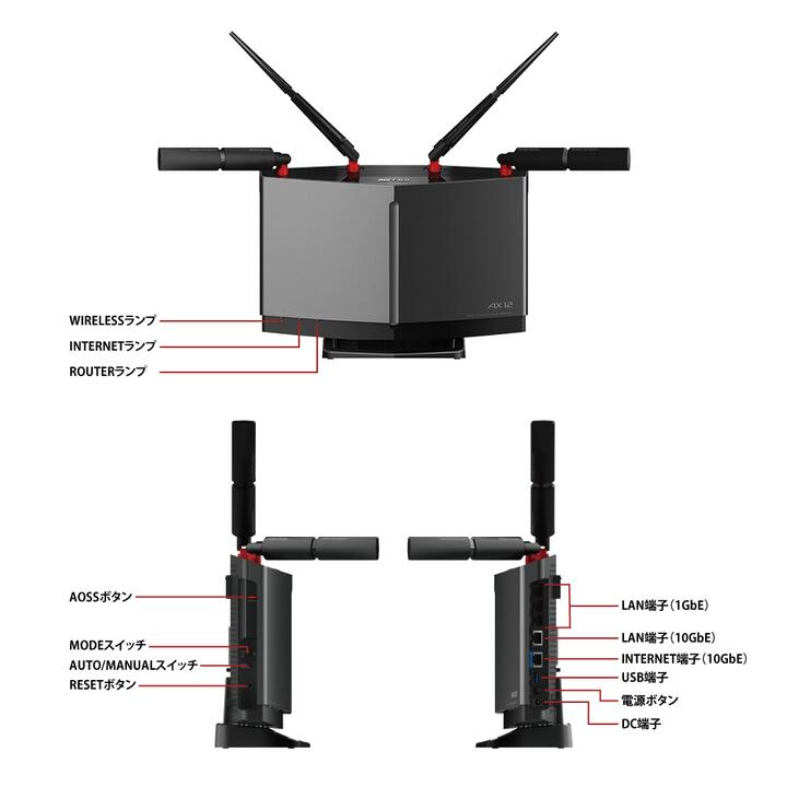 インターフ バッファロー(BUFFALO) WXR-6000AX12B Wi-Fi 6 IPv6対応