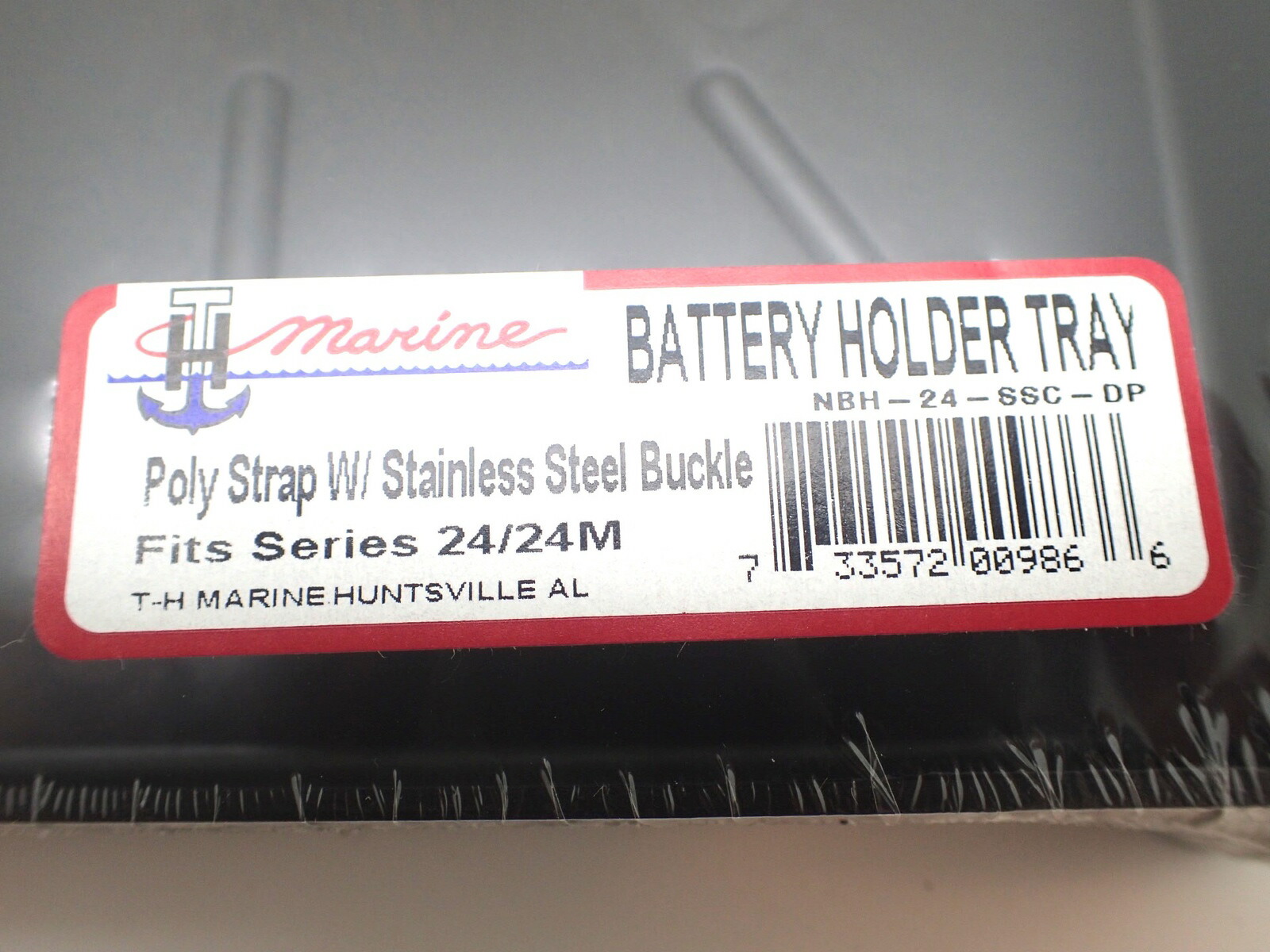 TH Marine Battery Tray with Stainless Steel Buckle 24 Series NBH-24-SSC-DP