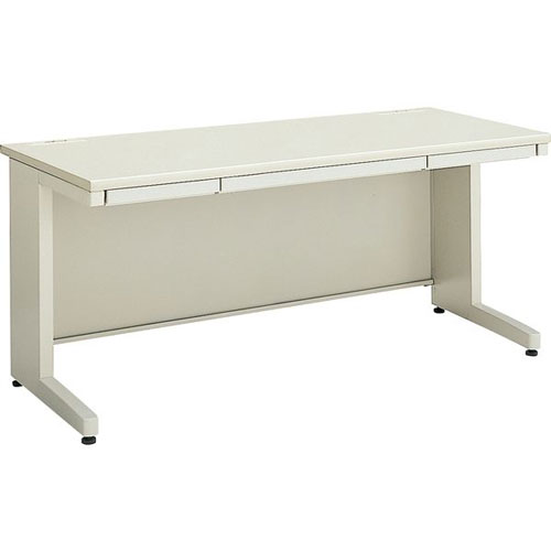 【短納期品!!】コクヨ BS+デスク[ビーエス プラス][スタンダードテーブル(平机)][ラッチ機構付センター引出し3個付][W1600×D700×H700mm][配線機能付き][本体・天板カラー ナチュラルグレー色]オフィス,SOHO,ご自宅,店舗,病院,福祉施設,役所,学校,学習塾向け(SD-BSN167LF11)
