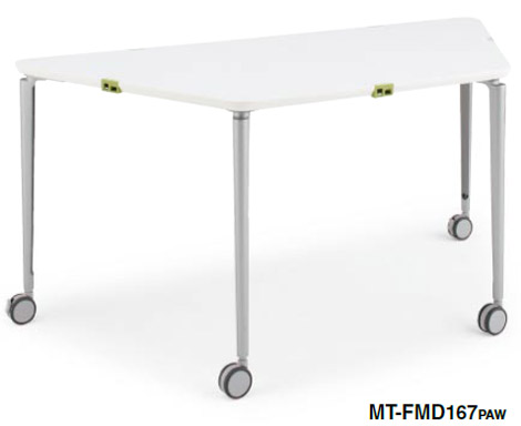 コクヨ フィットミー FitMe[ミーティングテーブル][台形タイプ][1530W&times;695D&times;720Hmm][選べる全2色][マグネットフィット機構][かばんフック・キャスター付]オフィス,SOHO,会議室向け｜オフィス主任