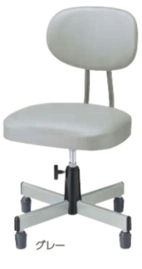 百獣の王事務器 事務室女性議長 ビジネスチェアー 肘なし 据えつける脚 ４本脚 ビニールなめし革張り 薄墨色色  １脚 ◆高さ調節する能力のある 上下昇降 ◆遣っ付ける品乗り合い船