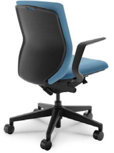 内田洋行 クレネチェア[KRENE][ブラックシェル][ミドルバック][L型肘付][ブラック脚][選べる全14色][Pタイル・フローリング用キャスター]オフィス,SOHO,自宅,医療,福祉施設,病院,役所,学校,学習塾向け(KA-110BBLA PU)