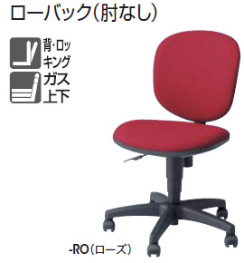 ナイキ 事務用チェアー(SER型) SER510F/510-□ 1脚[ローバック][肘なし][選べる全11色][選べるキャスタータイプ][背ロッキング][ガス圧上下昇降]オフィス,SOHO,テレワーク,在宅勤務,リモートワーク向け