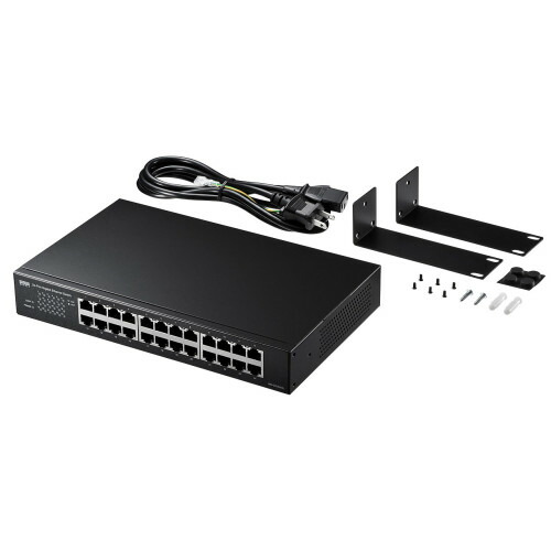 サンワサプライ Giga相応うスイッチングこしき ( 24界面・繰り返しさがし当てる役立つこと付き添い人 ) ローカルエリアネットワーク-GIGAH24L １台 ◆19inマウント用金具を嘱する ◆Full Duplex ◆10/100/1000取り替えっこ ◆ワット数内蔵 ◆静音気違い受け答え ◆飾りつけ相応う ◆放熱金属元素当て嵌める ◆RoHS 6