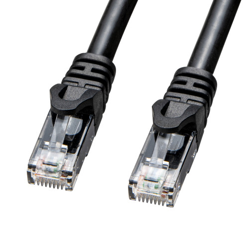 サンワサプライ　屋外用防水カテゴリ6A LANケーブル　( ブラック・30m ) 　KB-T6AWP-30BK　１ケ　◆CAT6A　◆UTP　◆10GBASE-T　◆1000BASE-TX　◆1000BASE-T　◆100BASE-TX　◆10BASE-T　◆より線　◆ストレート結線　◆ツメ折れ防止カバー付き　◆RoHS 10　◆RoHS 6｜オフィス主任