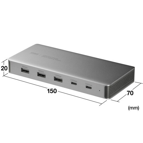 サンワサプライ　USB Type-Cドッキングステーション　( HDMI×2画面・USBハブ×7ポート )　USB-CVDK21　１台　◆USB 10Gbps　◆Windows　◆macOS　◆4K60Hz　◆USB Type-C対応　◆PD最大出力：85W　◆PD最大入力：100W　◆セルフパワー・バスパワー両対応　◆送り付け