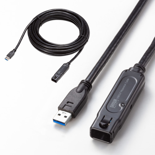 サンワサプライ USB3.2アクティブリピーターケーブル 10m ( 抜け打ちきり鍵を掛ける規則体系付き添い人 ) KB-USB-RLK310 １ケ ◆USB 5Gbps ◆Windows ◆macOS ◆ACアダプター付き添い人 ◆セルフパワー・バスパワー両相応う ◆取りひろげる用 ◆RoHS 6 ◆ソフトウエア不必要 ◆飾り気の無い紙箱包み