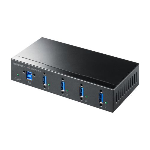 サンワサプライ 加工用USB 5Gbpsこしき ( 4界面・－40℃相応う ) 黒いこと色 USB-3HFA04T １台分 ◆USB 5Gbps ◆Windows ◆macOS ◆Chrome ◆セルフパワー・バスパワー両相応う ◆4界面 ◆RoHS 10 ◆RoHS 6 ◆送り付け