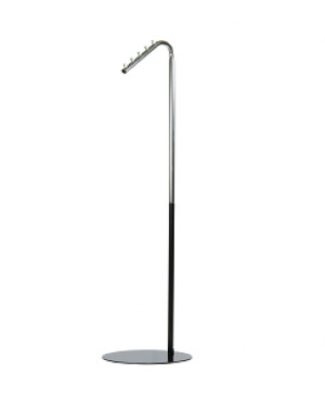 【法人様配送限定特価!!】PB-H 斜め掛けコートハンガー[W350&times;D350&times;H1510mm][フレーム部:シルバー/ベース部:ブラック色][お客様組立]役員室,オフィス,SOHO,ロビー,エントランス,結婚式場,葬祭場,店舗,自動車販売,保険代理店,不動産会社,展示会向け｜オフィス主任
