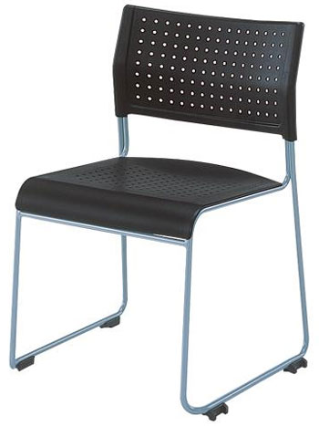 【期間限定特価!!4/26(日)迄】1脚売り アイリスチトセ ライタスチェア LTS-110Z【ブラック色】【背座：樹脂】【連結プレパラート付】【スタッキング可能】【グリーン購入法適合】