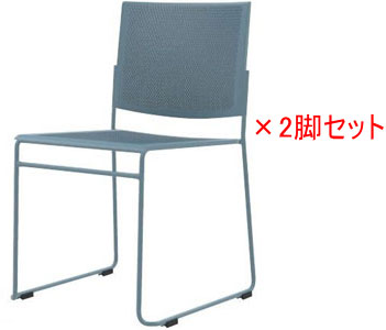 【期間限定特価!!4/26(日)迄】2脚セット アイリスチトセ ST60-T ミーティングチェア 塗装フレーム[選べるカラー全7色][背座:樹脂][ループ脚][15脚スタッキング可能][グリーン購入法適合]