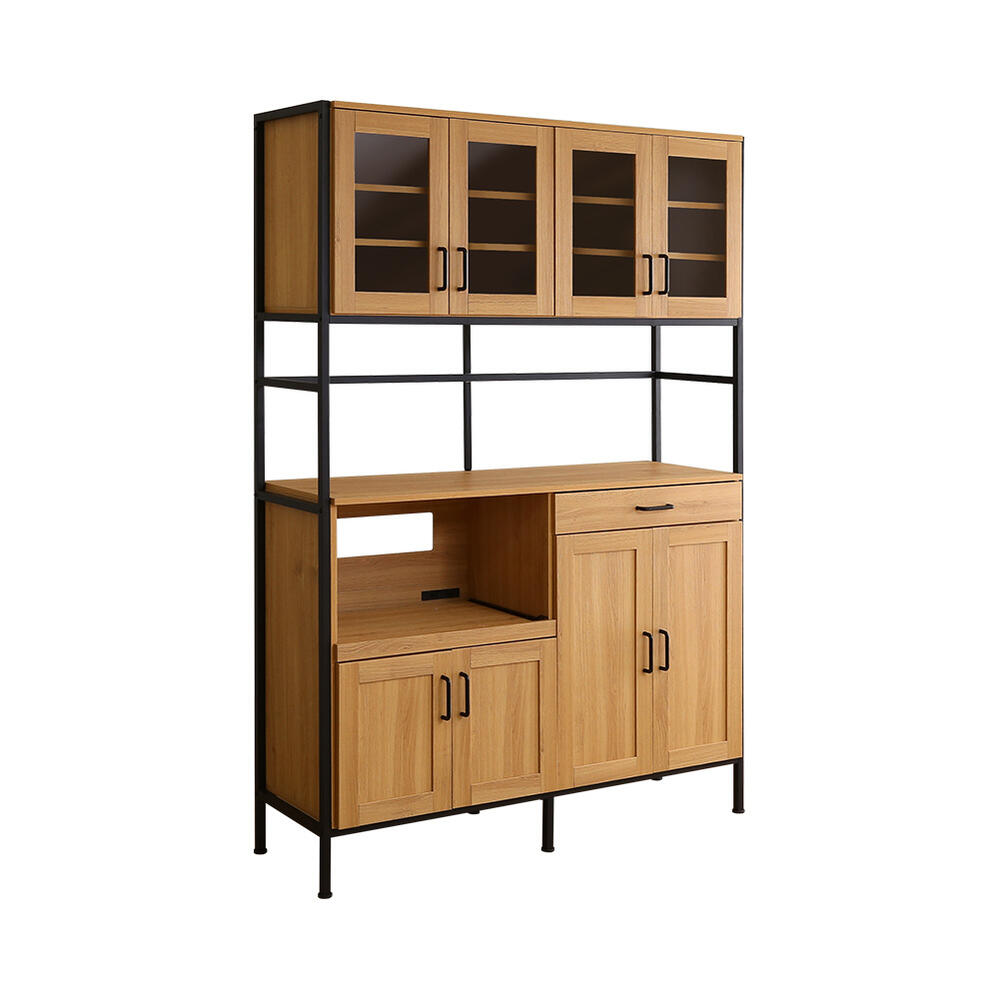 楽天市場】ヴィンテージ スリム食器棚 64cm幅 ウォールナット色 1台