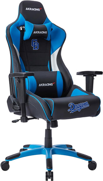 AKRacing ゲーミングチェア デスクチェア Pro-X V2 Dragons 中日ドラゴンズ コラボモデル[ブルー色][ハイバック][4Dアジャスタブルアームレスト付][リクライニング][座面昇降][PUキャスター][組立家具]オフィス,SOHO,テレワーク,eスポーツ向け｜オフィス主任 39,227円