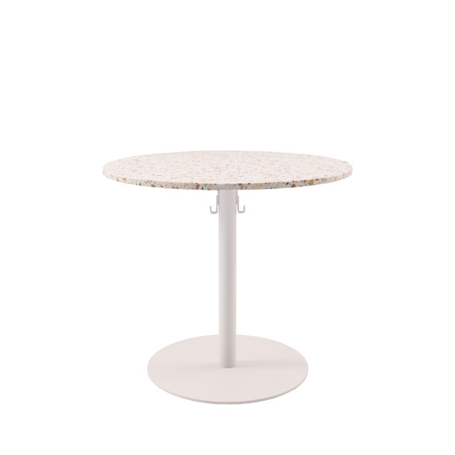関調度品 SOFC フェルネラウンドテーブル FERNE Round table 引っかかり付 φ800×H700粍 天板:人工マーブル 脚:スチール写真 取り引き先精神的な統合