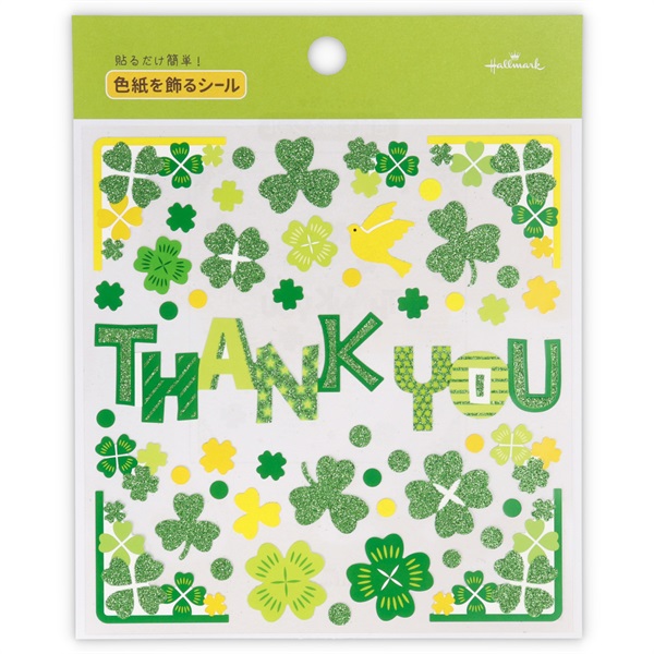 楽天市場 メール便対応 貼るだけ簡単 色紙を飾るシール クローバー Thank You Els 785 956 日本ホールマーク ありがとう 卒業 お誕生日 シール 色紙 カード 寄せ書き アルバム デコレーション アルバムとママ雑貨の店オフィス31