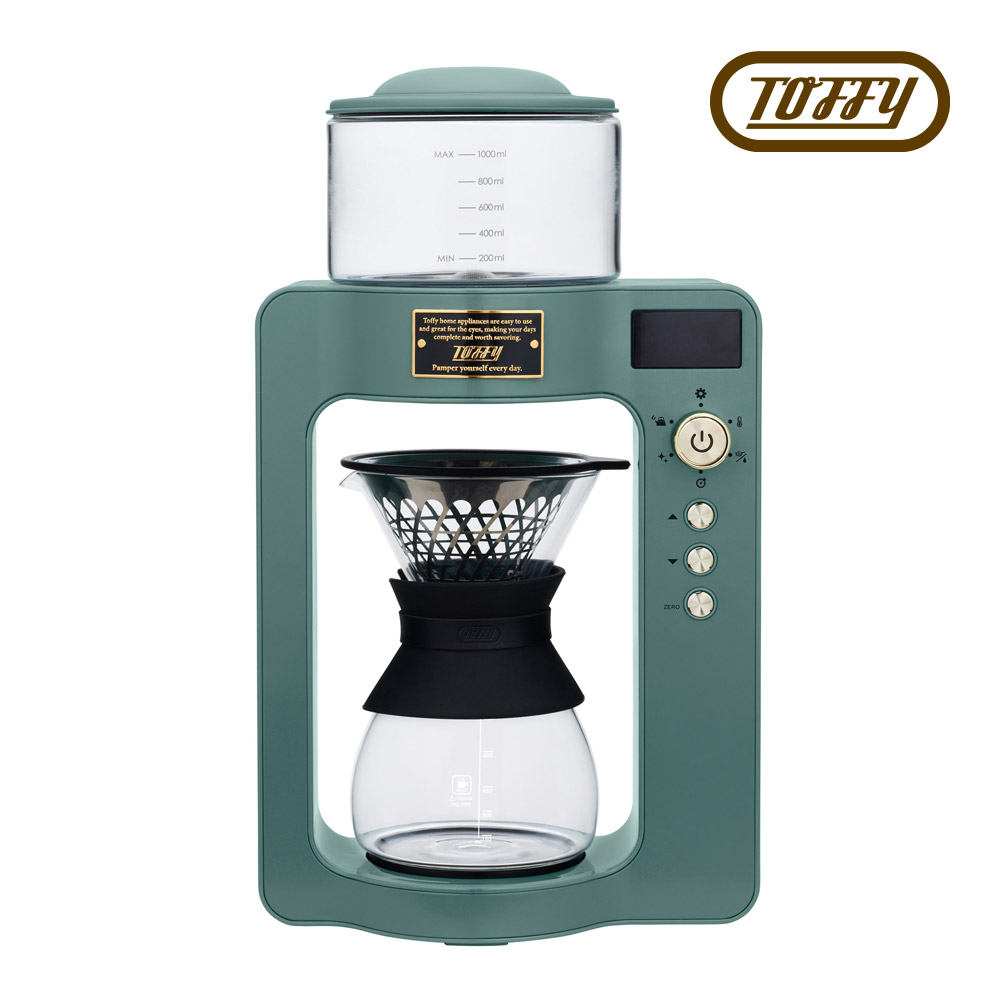 Toffy カスタムドリップコーヒーメーカー K-CM6-SG スレートグリーン SLATE GREEN / トフィー / ハンドドリップ / バリスタ推奨 / キッチン家電 / 蒸らし機能 / レシピ付き / 一人暮らし / 新生活 / 引っ越し / 結婚祝い / 可愛い / おしゃれ 【沖縄・離島 お届け不可】