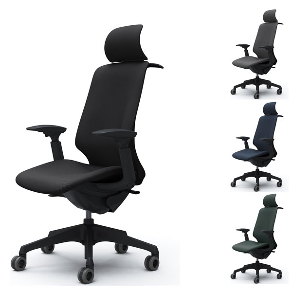 『受注生産品』 オカムラ オフィスチェア スフィア EXハイバック ブラックボディ 可動肘 座調節無 ハンガー付 ホローウレタンキャスター リネット CT4HFA FR