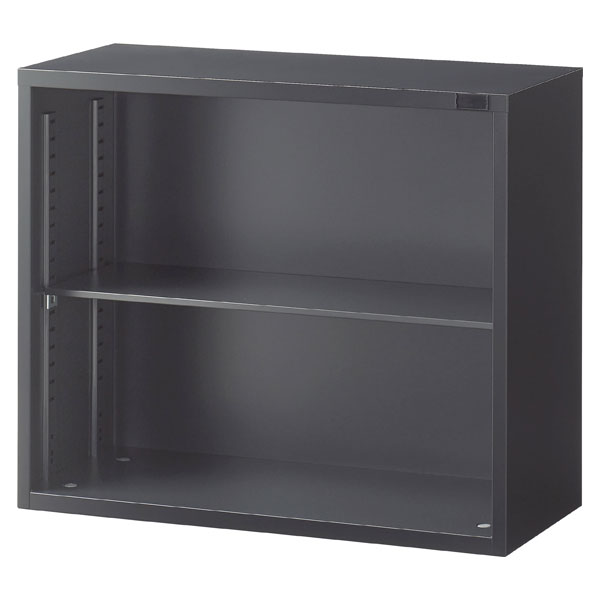 生興 ASKシリーズ オープン書庫 ブラック 上置用 W880&times;D400&times;H750mm ASK-32K[ オフィス家具 収納 収納家具 書庫 スチール書庫 ]｜かぐの窓口