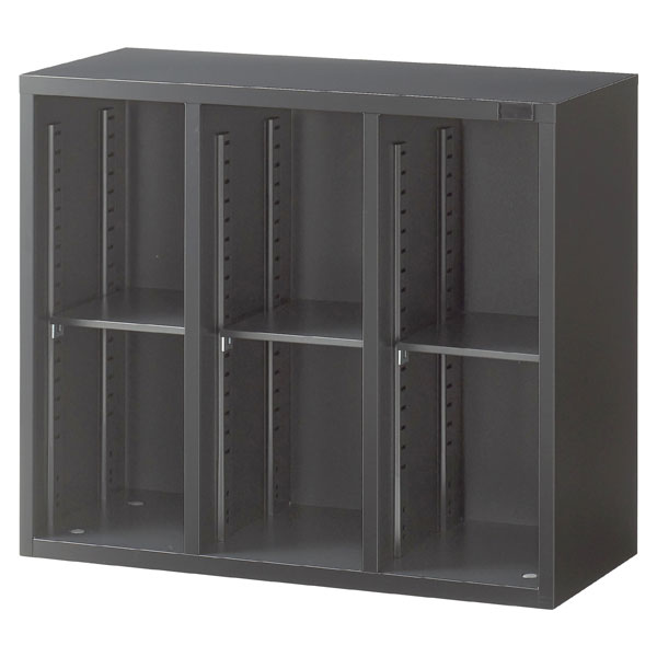 生興 ASKシリーズ 3列オープン書庫 ブラック 上置用 W880×D400×H750mm ASK-32K3 [ オフィス家具 収納 収納家具 書庫 スチール書庫 ]