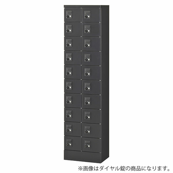 生興 小入れものロッカー 2列10段 20人用 内筒取り替えっこ錠 W400×D300×H1600粍 黒いこと KLKK-20-TNBK 納める調度品 ロッカー 小物 価値高い品 執務室 授業時間