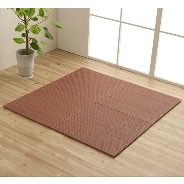 イケヒコ 社会的単位畳 プチカラー 60×60糎 4枚組 サクラ色