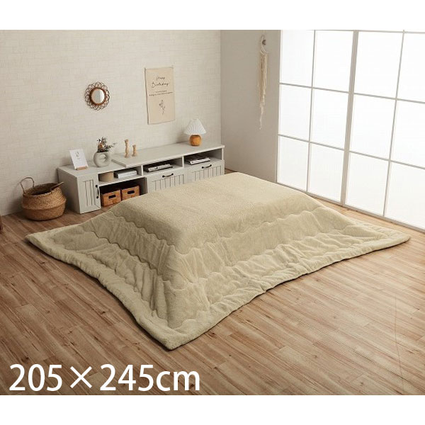 イケヒコ ラピアス こたつ布団 リバーシブル 長方形 205&times;245cm ミルキーベージュ G6843039 [ こたつ 掛け布団 薄掛け 軽量 無地 シンプル ]｜かぐの窓口