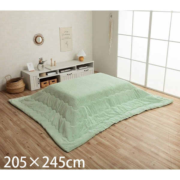 イケヒコ ラピアス こたつ布団 リバーシブル 長方形 205&times;245cm ピスタチオグリーン G6843039 [ こたつ 掛け布団 薄掛け 軽量 無地 シンプル ]｜かぐの窓口