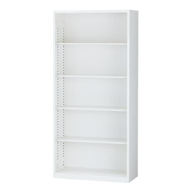 【お買得】スチール書庫 オープン書庫 A4対応 ホワイト W880×D380×H1860mm ALZ-K36 [白色 スチール書庫 スチール製 生興 書庫 A4 日本製 完成品 本棚 収納家具 オフィス収納 オフィス用品 オフィス用 オフィス家具]