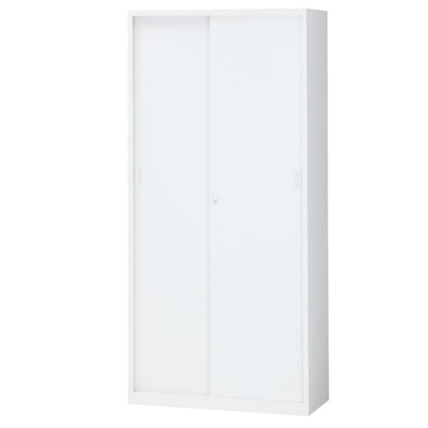 スチール書庫 引戸書庫 A4対応 ホワイト W880×D380×H1860mm ALZ-S36 [白色 スチール書庫 スチール製 生興 書庫 引き戸 A4 日本製 完成品 本棚 収納家具 オフィス収納 オフィス用品 オフィス用 オフィス家具] 26,637円