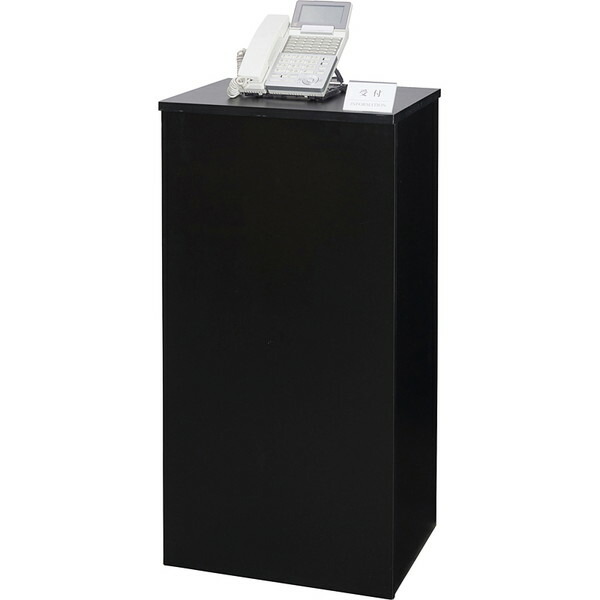 (個人宅＋3300円) タック 電話カウンター W450×D380×H900mm ブラック TEL9045-BK
