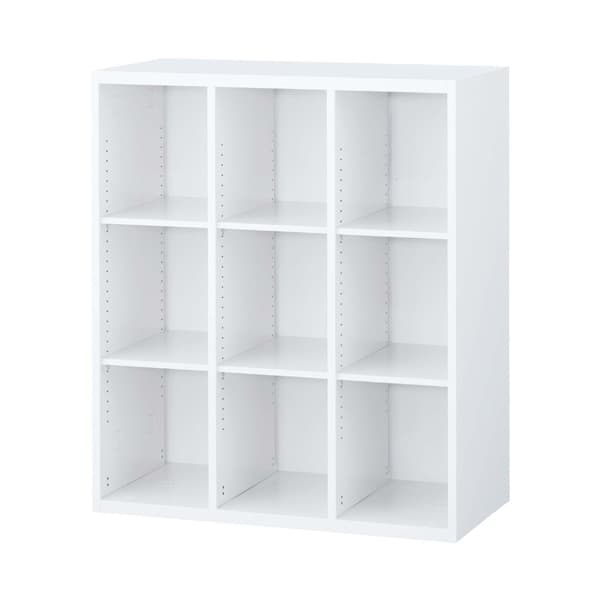 生興 クウォール システム収納庫 3列オープン書庫 W900×D450×H1050 RW45-310K 【下置の場合、別売ベース必須】 [ スチール書庫 収納家具 オフィス家具 事務所 書棚 収納 オフィス収納 書庫 オープン書庫 ] 29,769円