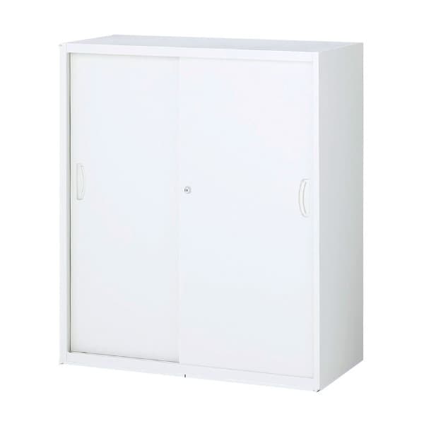 生興 クウォール システム収納庫 2枚引戸書庫 W900×D450×H1050 RW45-10S 【下置の場合、別売ベース必須】 [ 書庫 引戸書庫 引き違い書庫 スチール書庫 収納家具 オフィス家具 事務所 書棚 収納 オフィス収納 ]