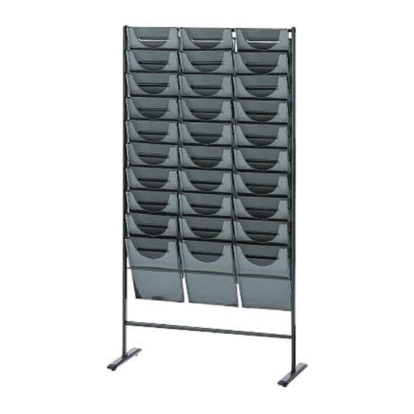 ライオン事務器 カタログスタンド W794&times;D380&times;H1460mm KS-310S 548-33 [収納家具 カタログスタンド マガジンラック マガジンスタンド マガジン用スタンド マガジン用ラック オフィスアクセサリー オフィス用品 オフィス用 オフィス家具]｜かぐの窓口