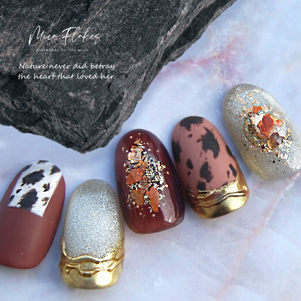 楽天市場 美しい天然雲母を使用 天然マイカフレーク ４色 ジェルネイル レジン 天然素材 オフィスkanna