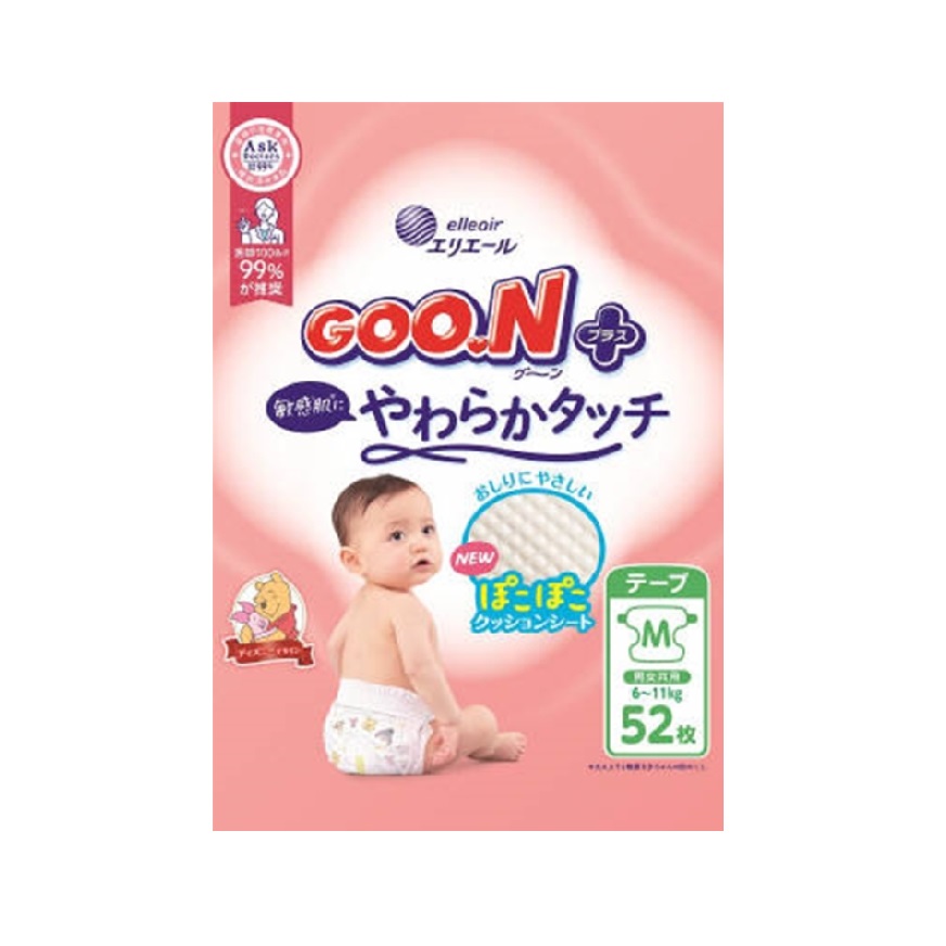 【選べる1個・2個・3個セット】グーンプラス敏感肌にやわらかタッチ　Ｍサイズ