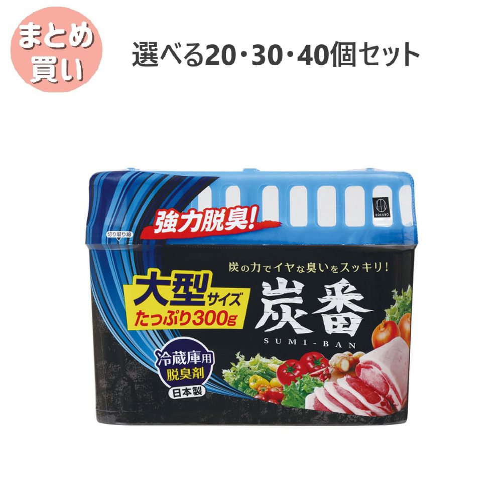 【選べる20・30・40個セット】炭番 冷蔵庫用脱臭剤 大型サイズ 約300g